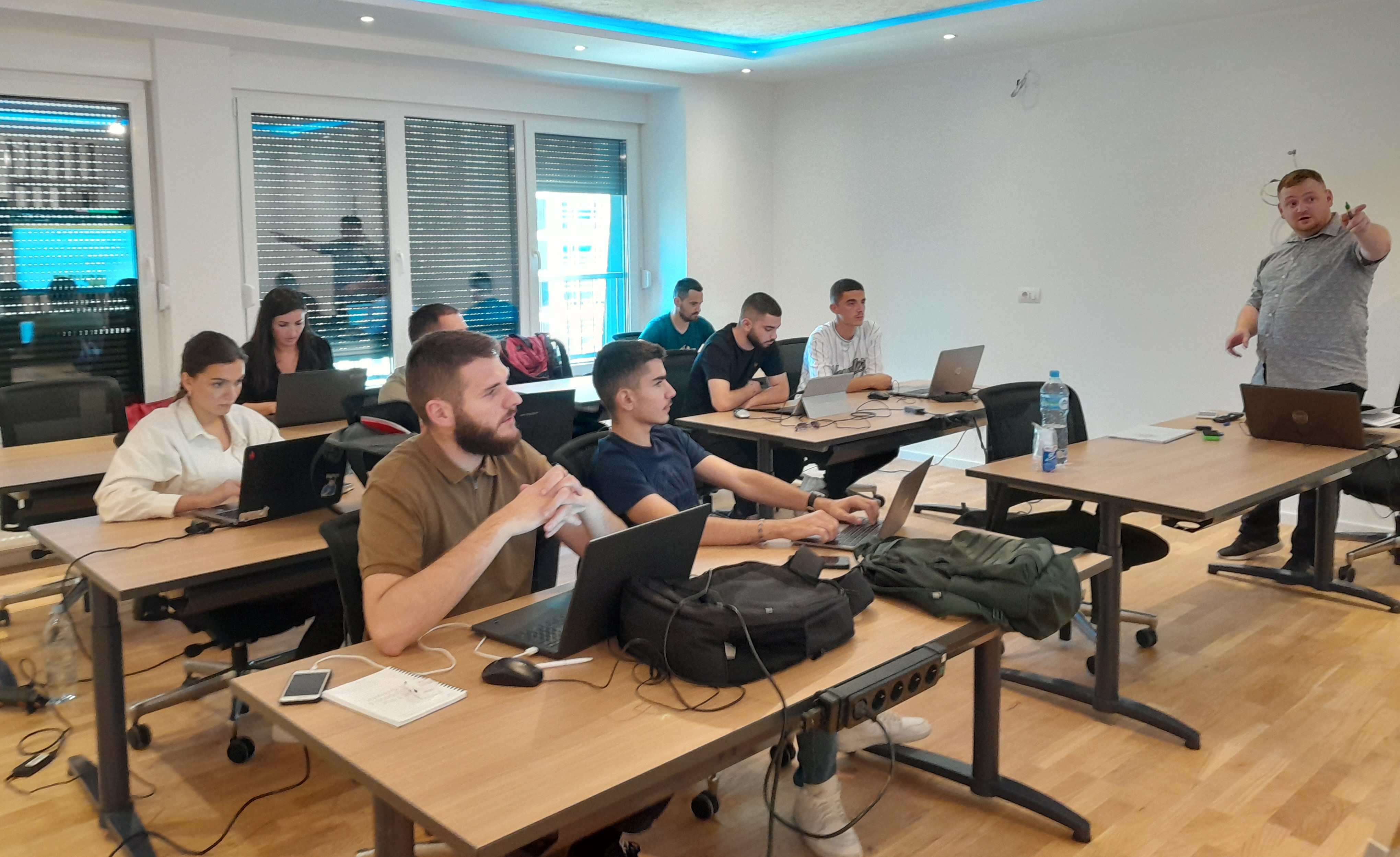 Students in the classroom, Coders Lab Kosova